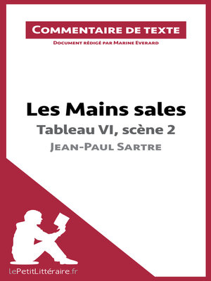 cover image of Les Mains sales de Sartre--Tableau VI, scène 2